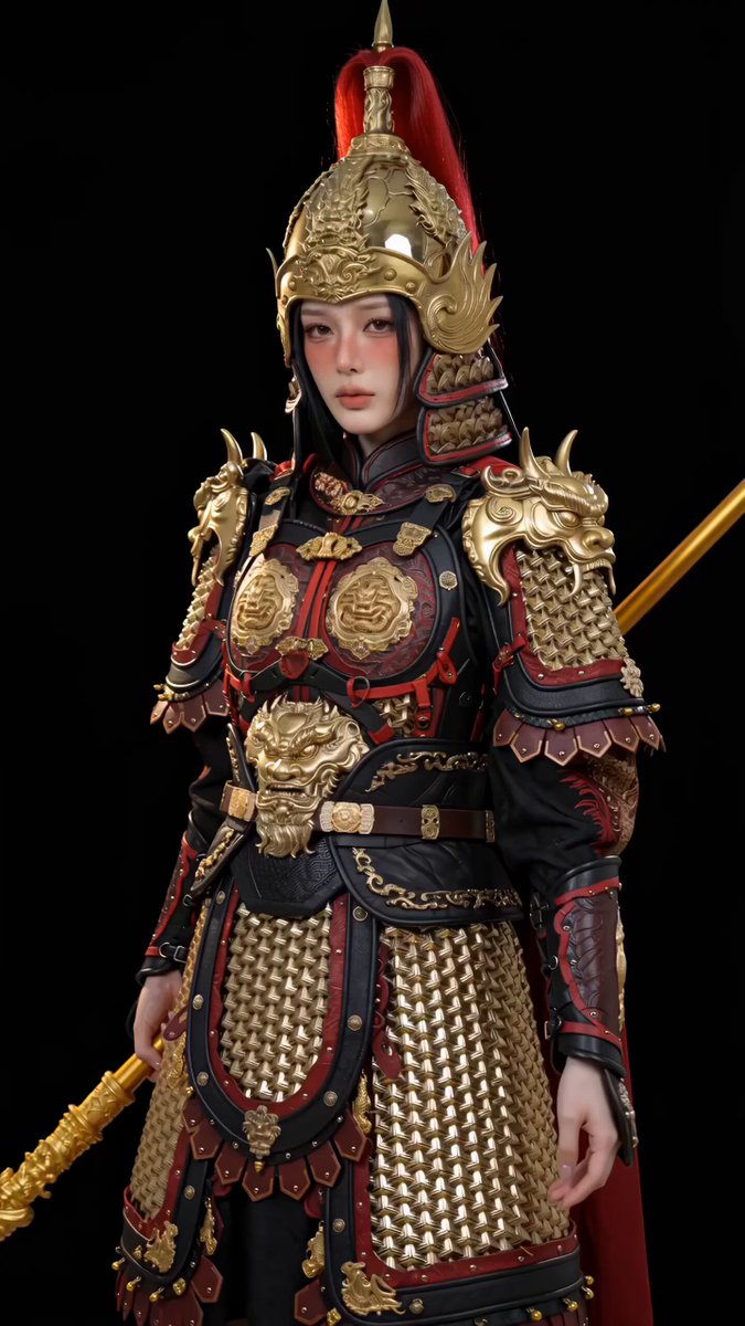 Kling 3.0 Pro Global Female General Armor Transformation Video Prompt